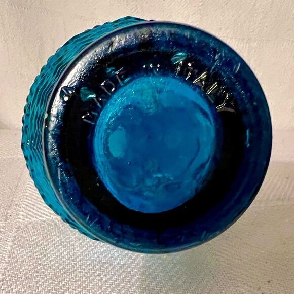 Empoli Blue Fruit Basket Italian Genie Bottle Decanter with No Stopper. EVC - Picture 10 of 10